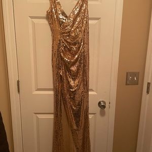 Rose gold sequence dress